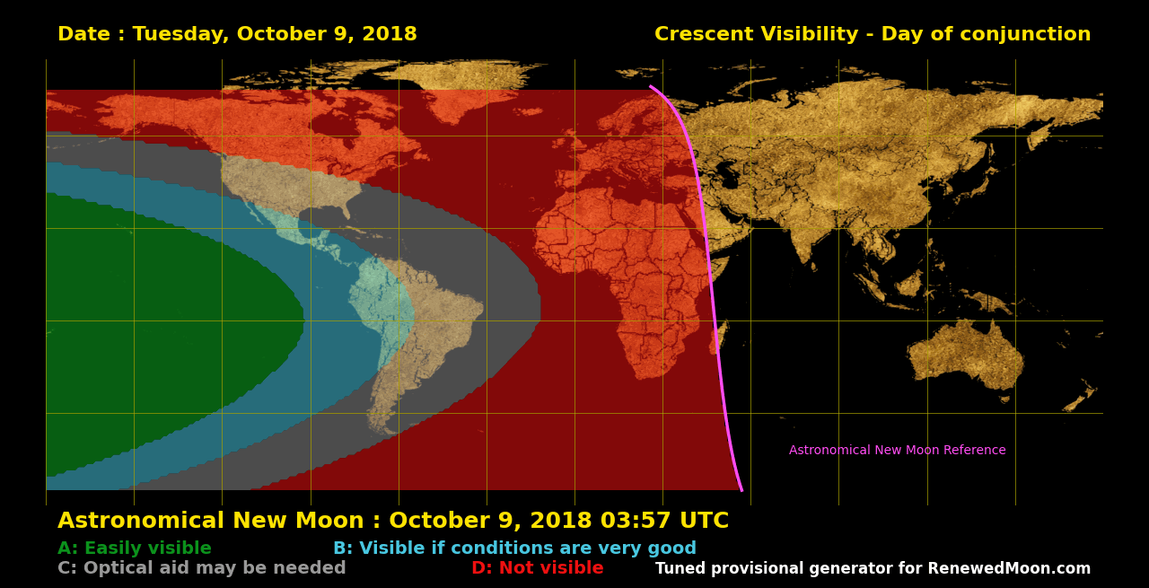 Next renewed moon map