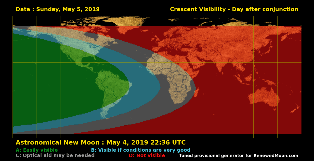Next renewed moon map