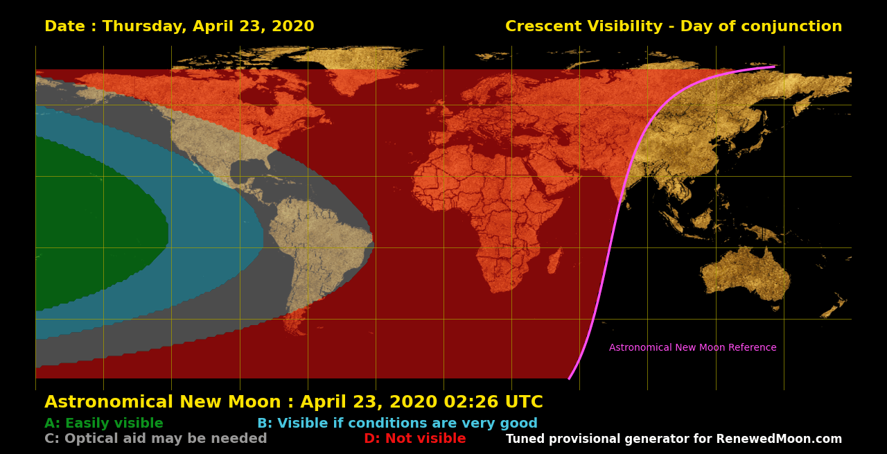 Next renewed moon map