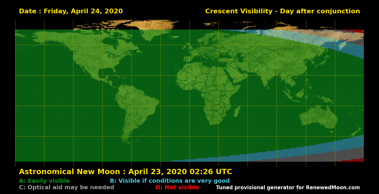 Next renewed moon map