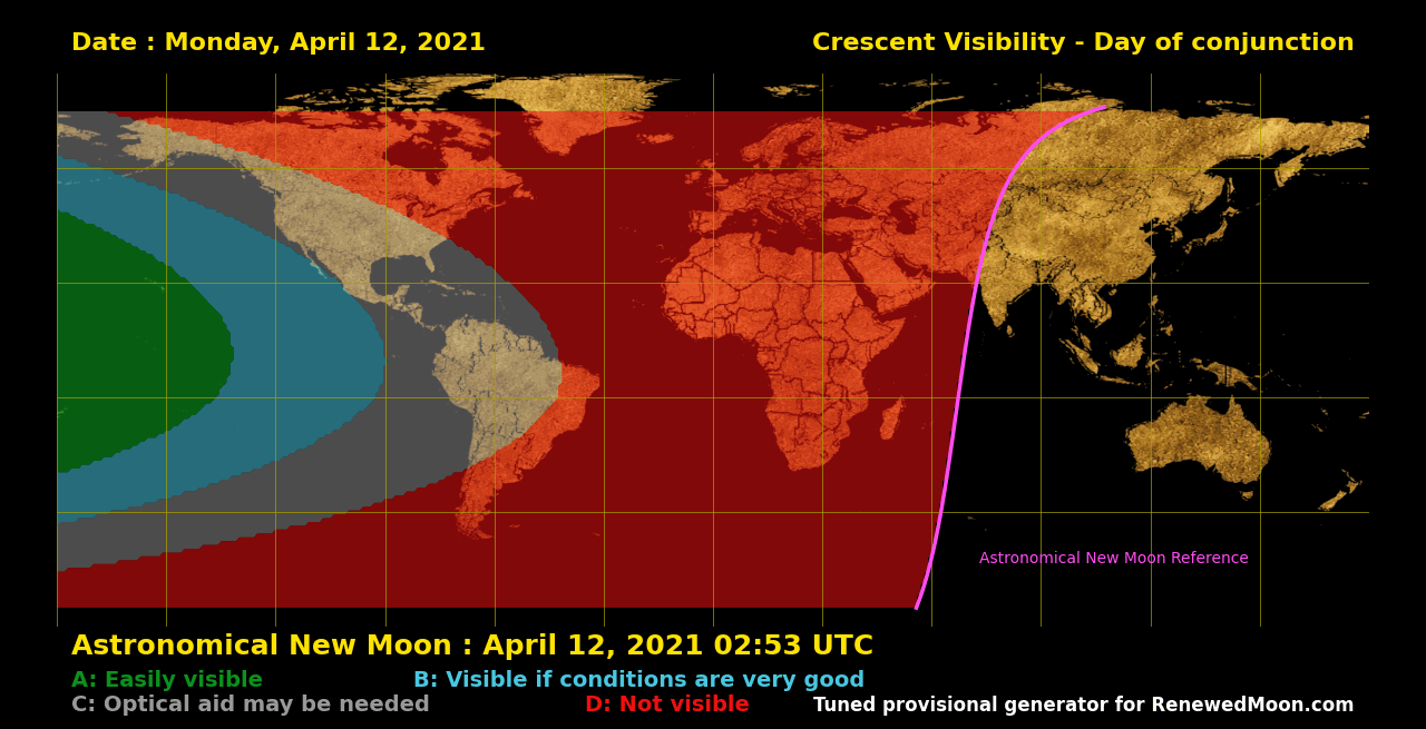 Next renewed moon map