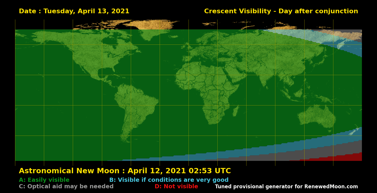 Next renewed moon map
