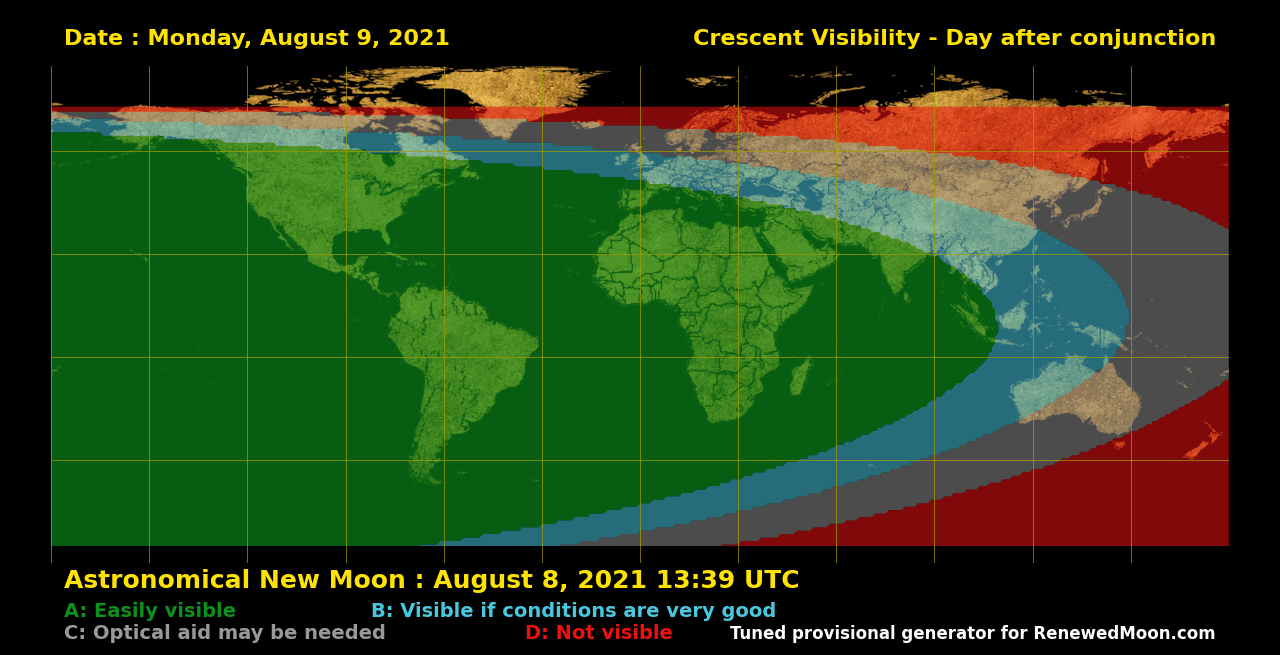 Next renewed moon map