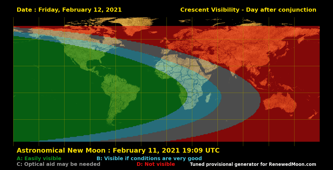 Next renewed moon map