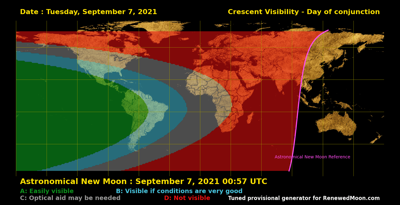 Next renewed moon map