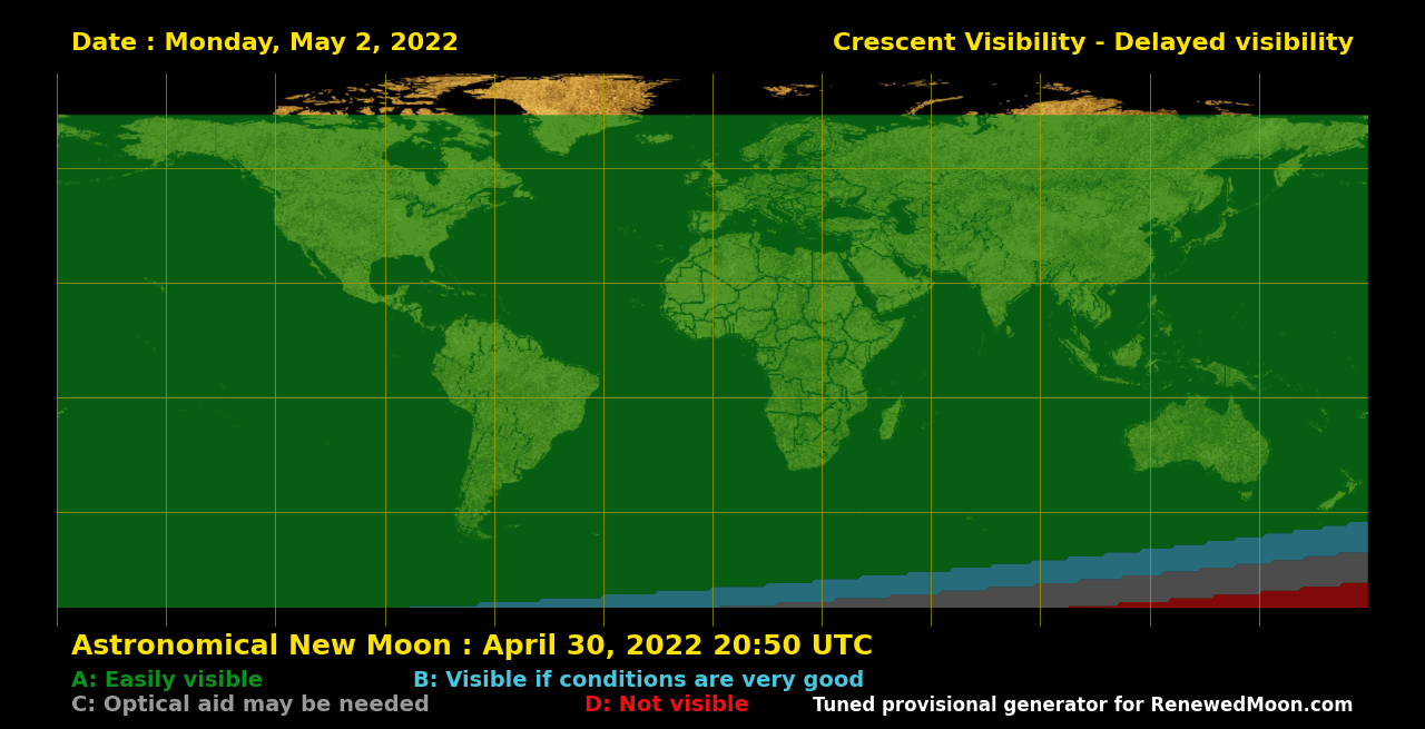 Next renewed moon map