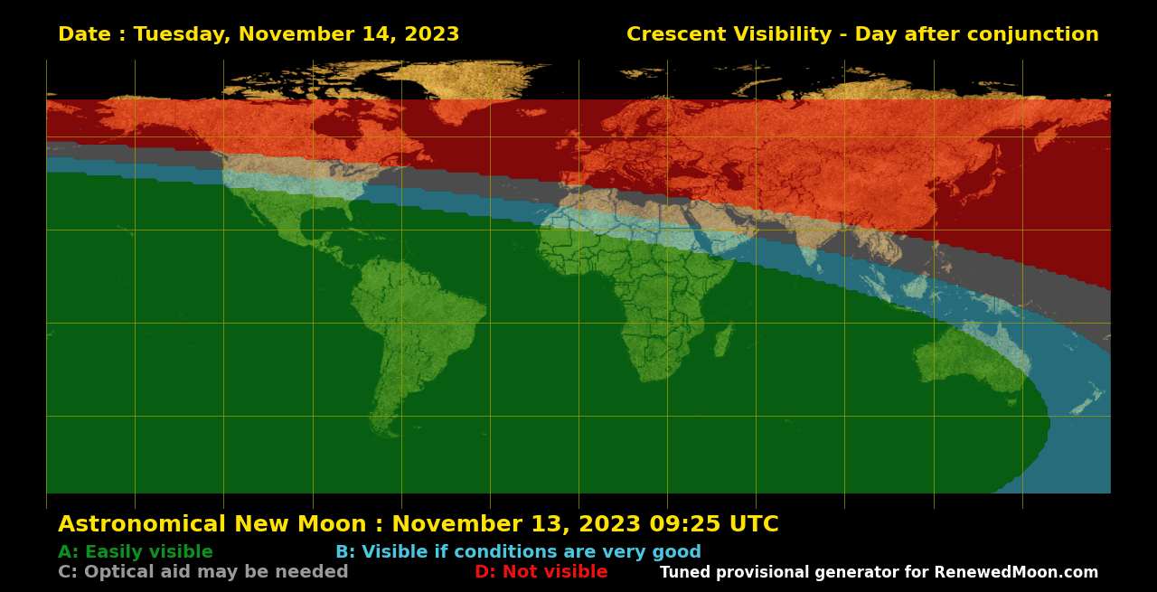 Next renewed moon map